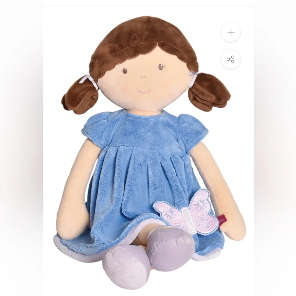 Tikiri Bonilla Collection XL Doll with Brown Hair/Blue & Purple Butterfly Dress - Picture 1 of 10